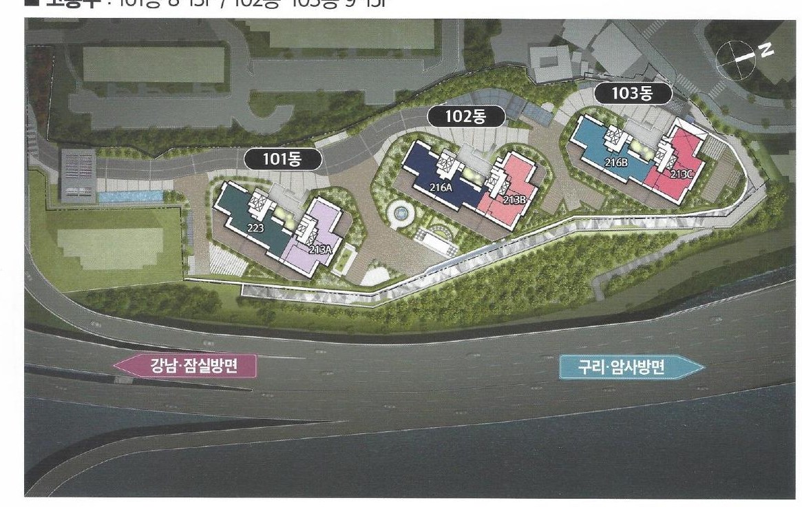 포제스 한강 단지 배치도